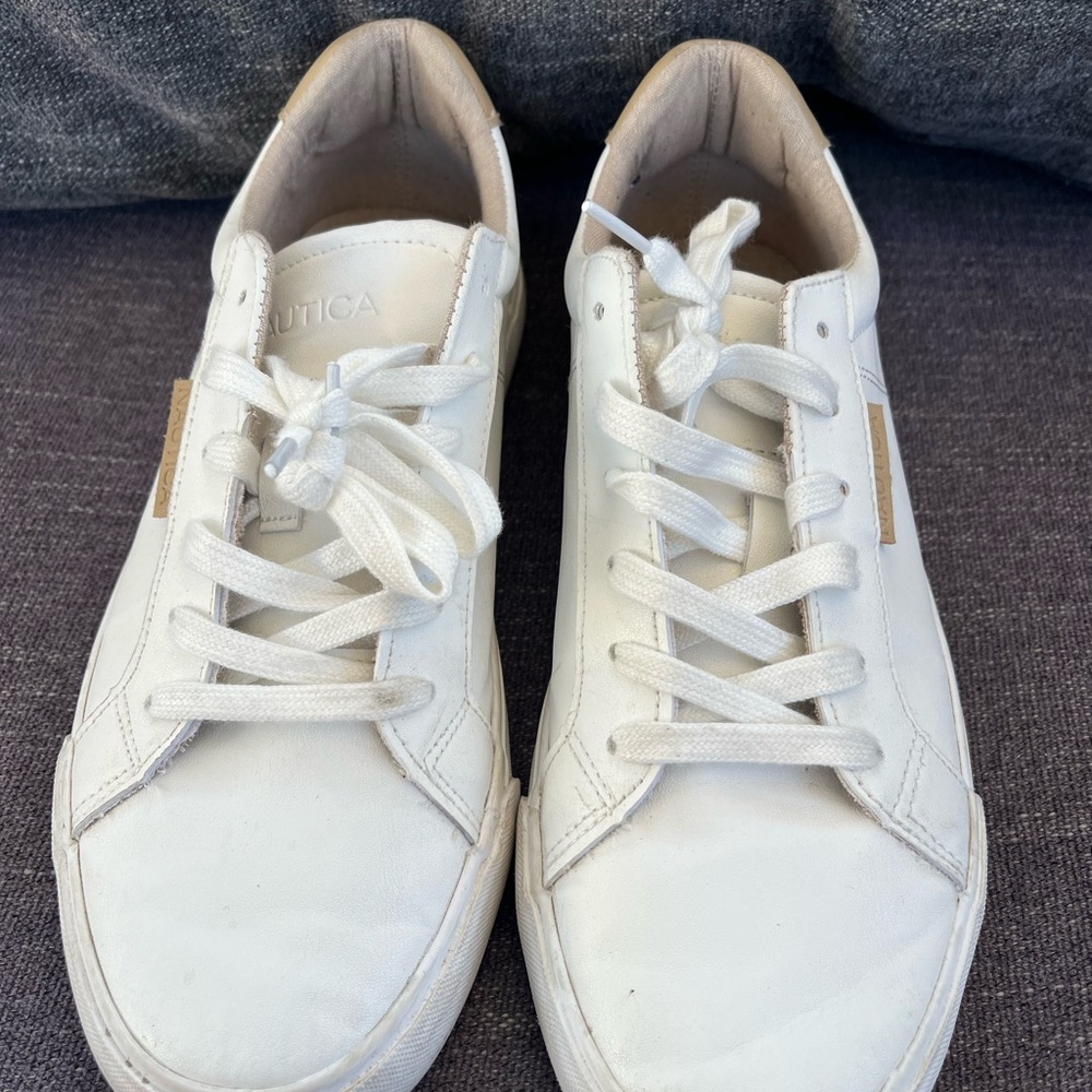 Nautica Men's White Leather Sneakers
